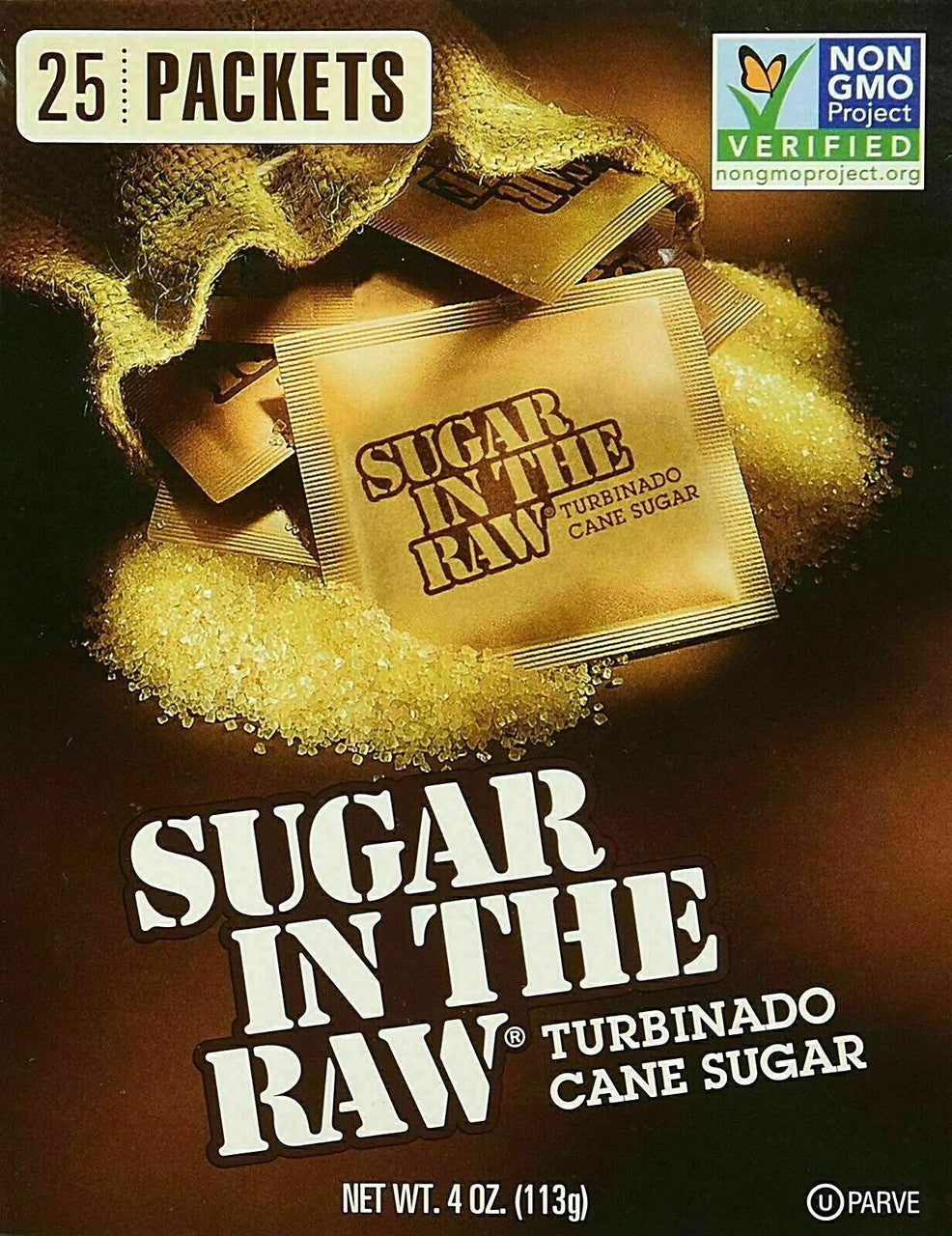 Sugar In The Raw Individual Packets - 4 Oz, 25 Ea